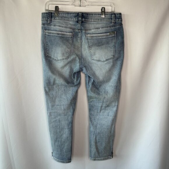White House Black Market Women's Light Washed Skinny Cropped Jeans Size 8 - Picture 7 of 12